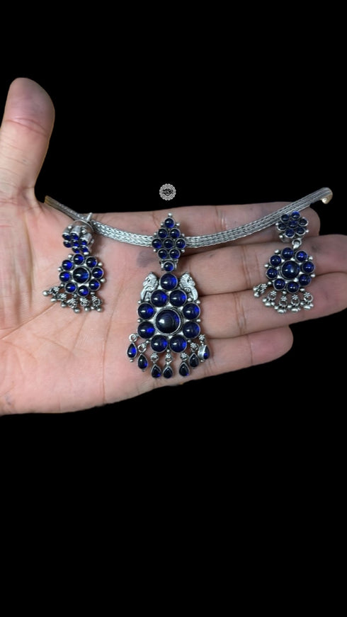 925 Blue Kemp Choker Set (pre order)